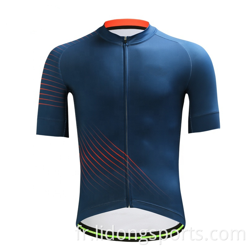 Jerse de vélo d'été pour hommes à manches courtes à manches à vélos à vélo personnalisés